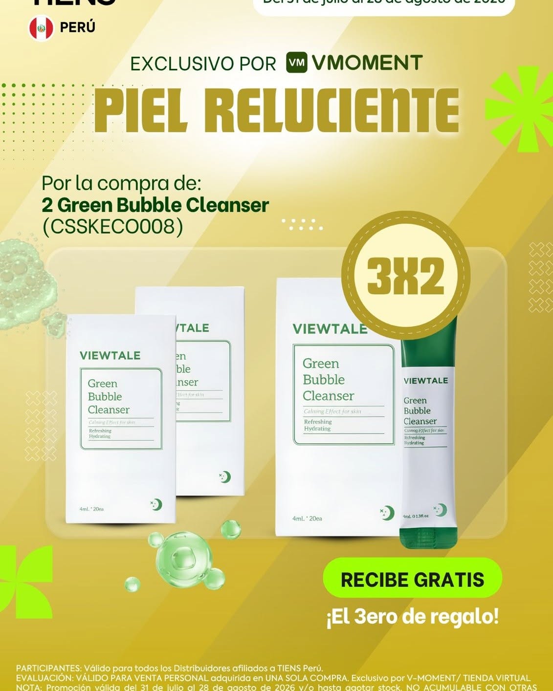 promocion linea beauty green buble cleanser