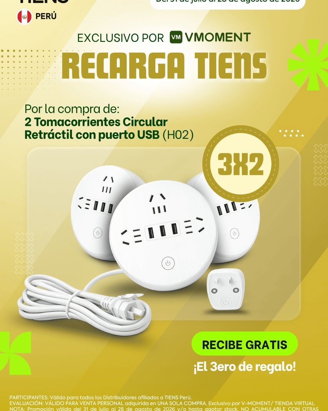 promocion tomacorriente circular retractil tomacorriente circular retractil usb